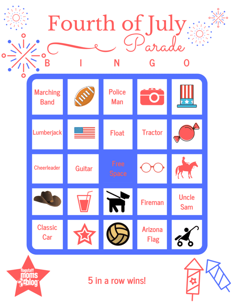 Fourth Of July Parade Bingo - Free Printable