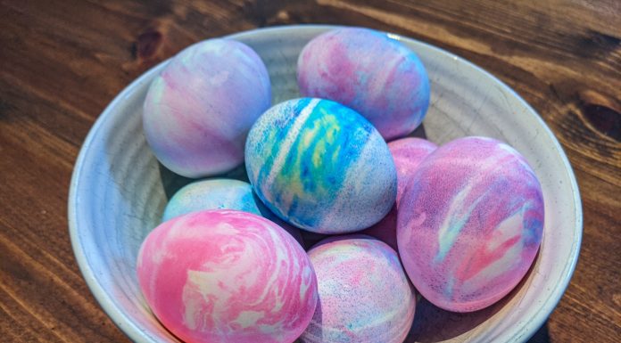 tie-dye easter eggs